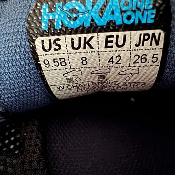 HOKA One One Challenger ATR 6 Real Teal Blue / Cantaloupe Running Shoes Size 9.5 - Picture 8 of 8